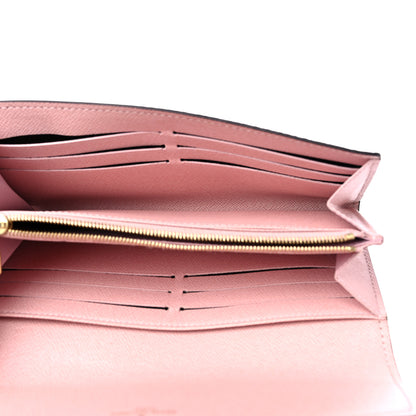 Louis Vuitton Damier Ebene Sarah Wallet NM Rose Ballerine 5 of 12