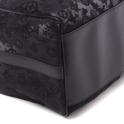 Louis Vuitton Monogram See Through Keepall Bandouliere 50 Black 6 of 9