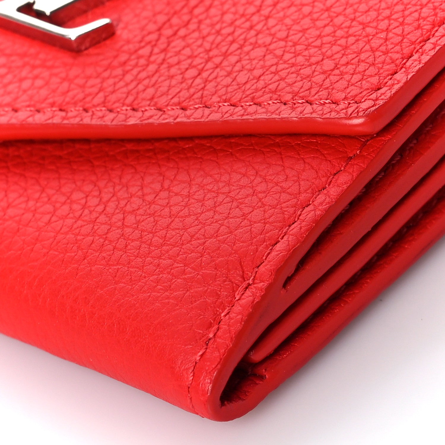 Louis Vuitton Soft Calfskin My Lockme Compact Wallet Poppy 9 of 9