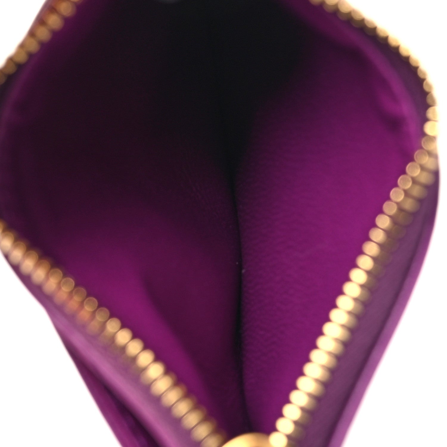 Valentino Garavani Nappa Roman Stud Zip Card Holder Prune 5 of 9