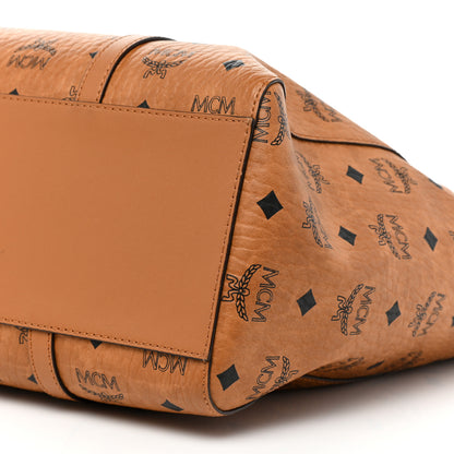 MCM Visetos Toni Shopper Tote Cognac 8 of 11