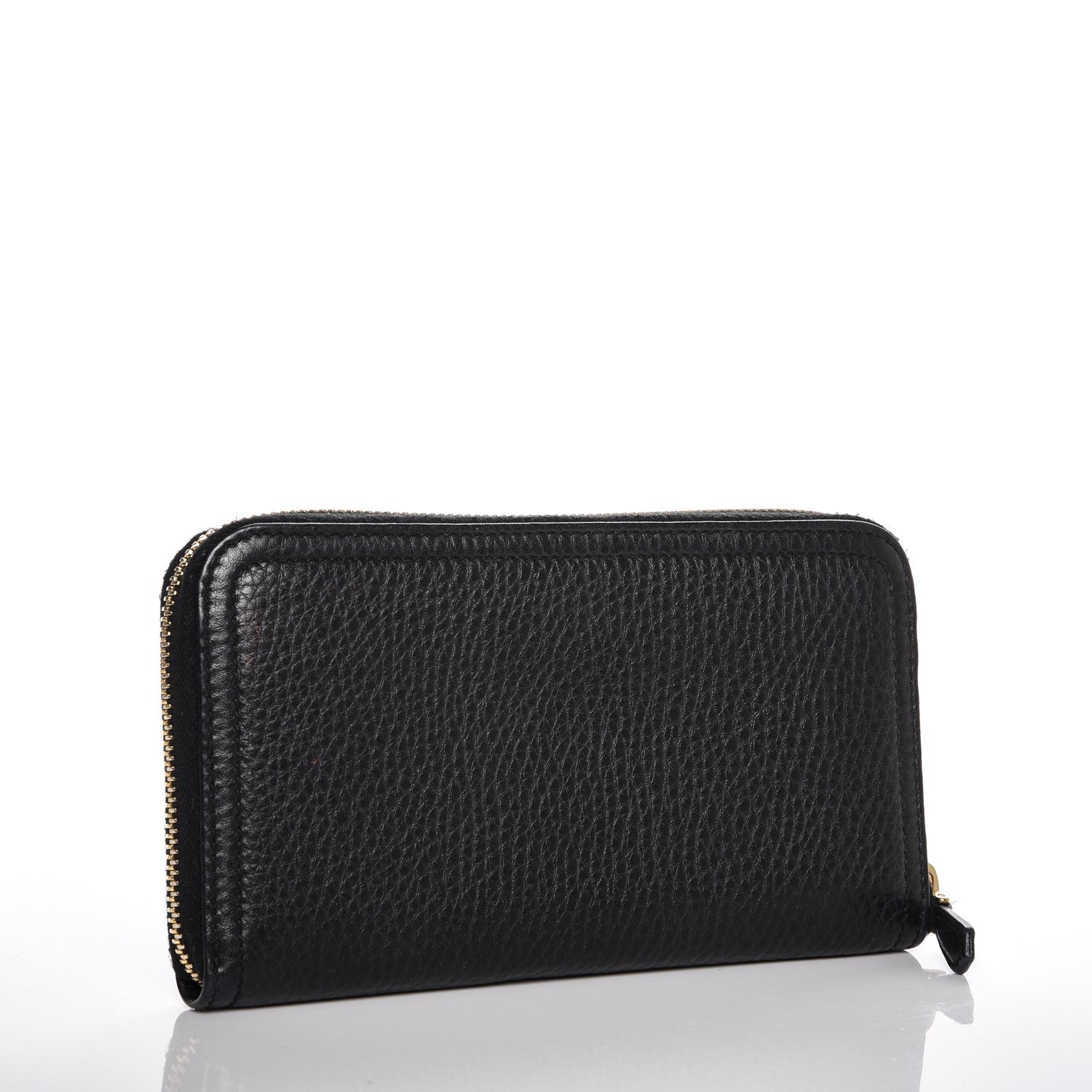 Prada Vitello Daino Zip Around Wallet Nero Black 3 of 6