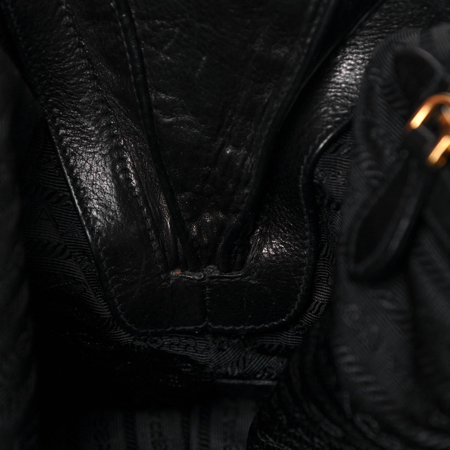 Prada Soft Calf Dome Sachel Black 13 of 19