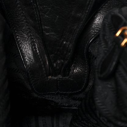 Prada Soft Calf Dome Sachel Black 13 of 19