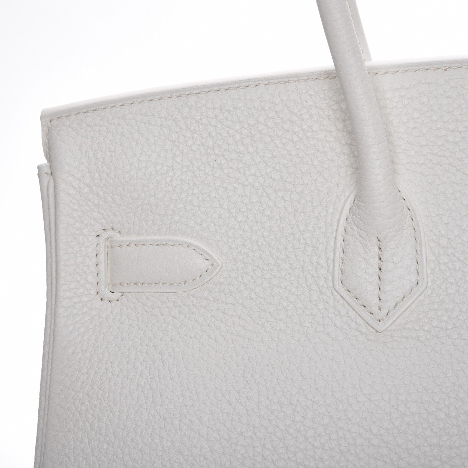 Hermes Taurillon Clemence Birkin 35 White 22 of 27