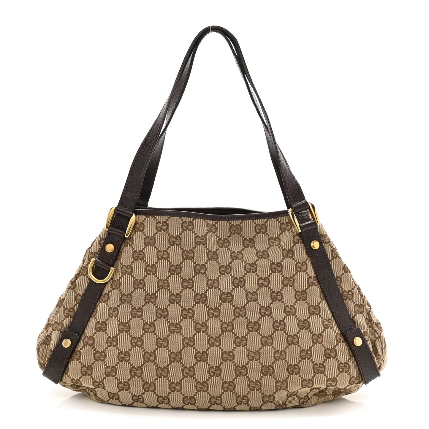 Monogram Medium Abbey Shoulder Bag Dark Brown