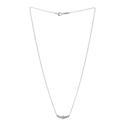 Tiffany Platinum Diamond Jazz Graduated Pendant Necklace 3 of 6