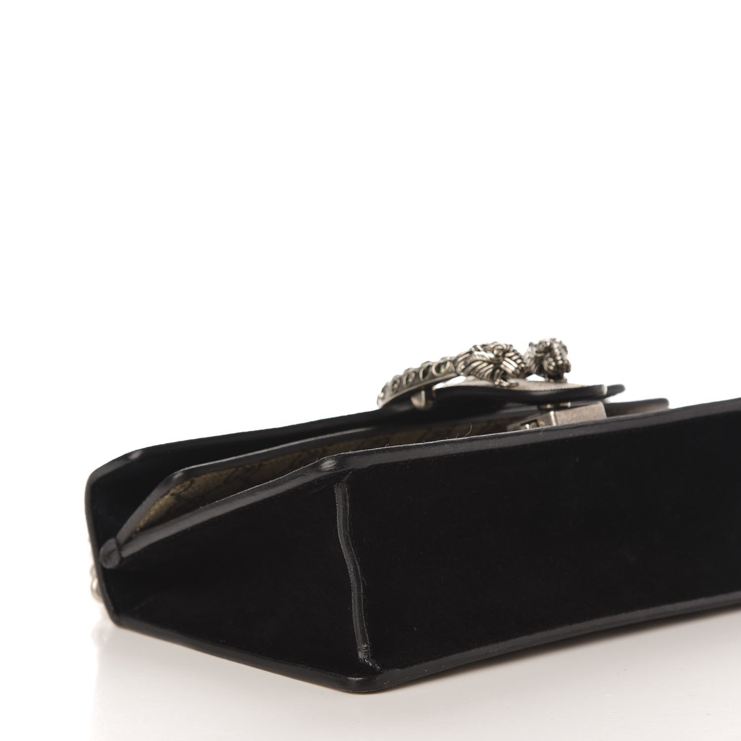 Gucci GG Supreme Monogram Suede Crystal Small Dionysus Shoulder Bag Beige Ebony Black 11 of 13