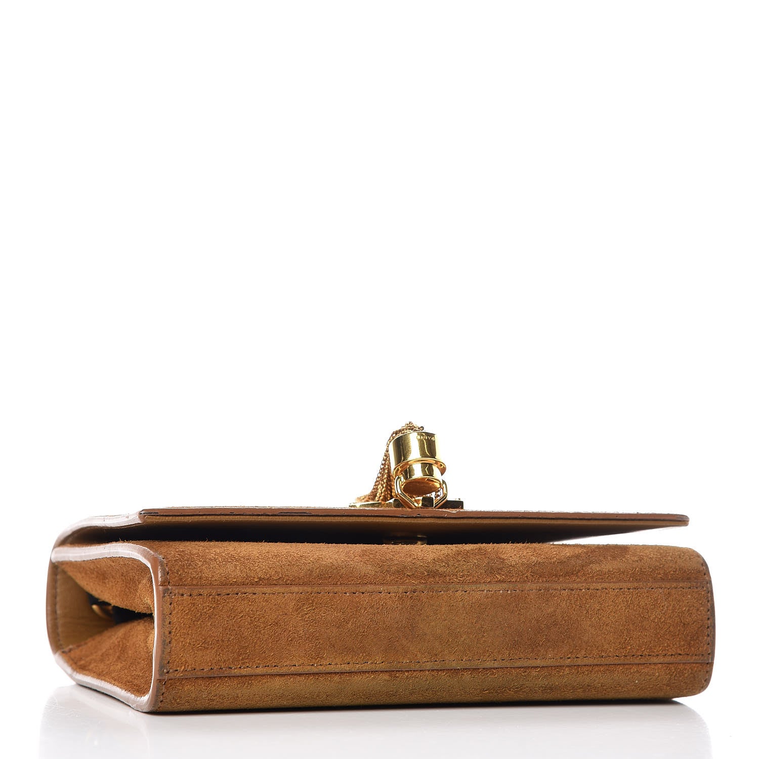 Saint Laurent Suede Small Classic Monogram Kate Tassel Satchel Light Ochre 4 of 21