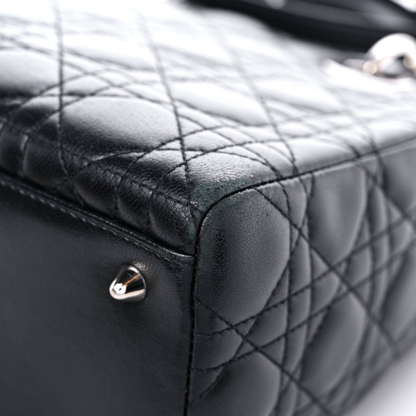Lambskin Cannage Medium Lady Dior Black