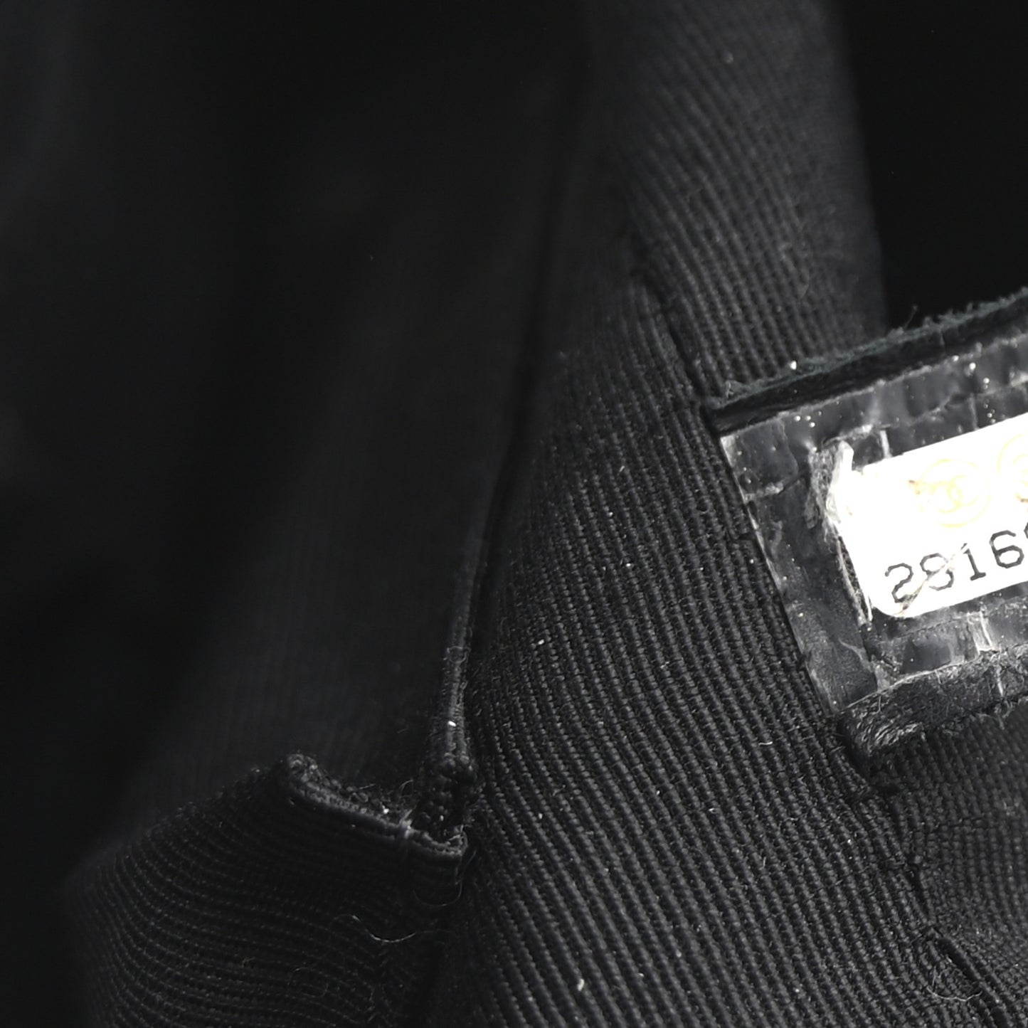 Calfskin Chevron Quilted Statement Shopping Tote Black