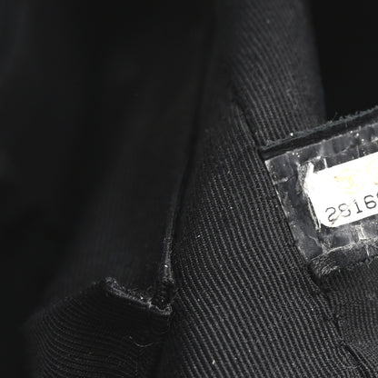 Chanel Calfskin Chevron Quilted Statement Shopping Tote Black 7 of 10