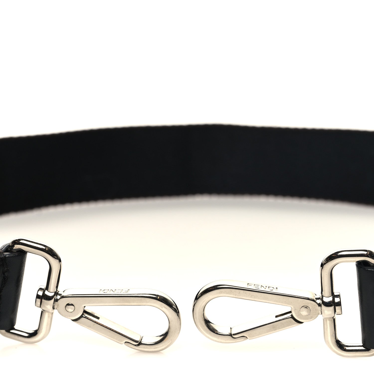 Fendi Ribbon Vitello Century FF Striped Strap You Black Tobacco 4 of 6