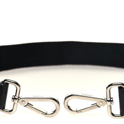 Fendi Ribbon Vitello Century FF Striped Strap You Black Tobacco 4 of 6