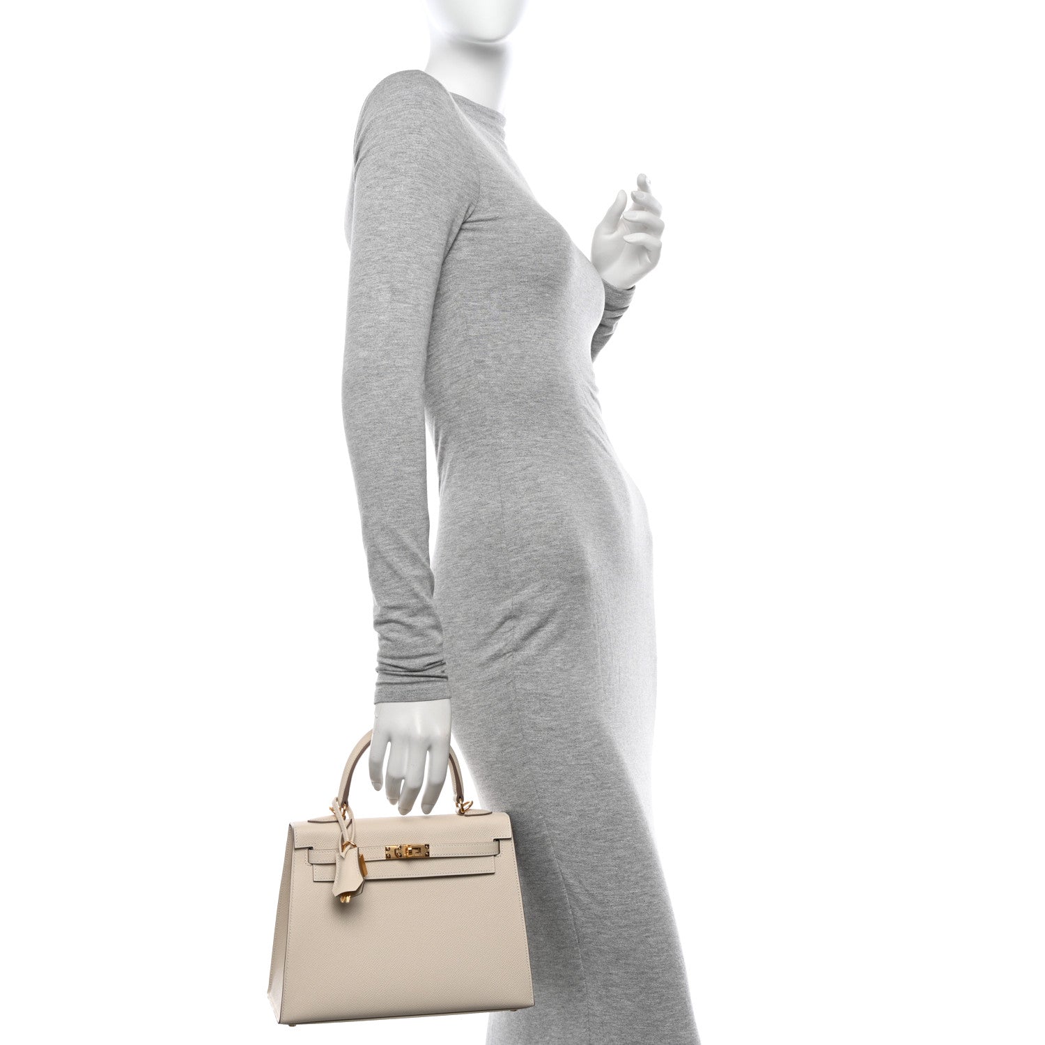 Hermes Epsom Kelly Sellier 25 Craie 3 of 11