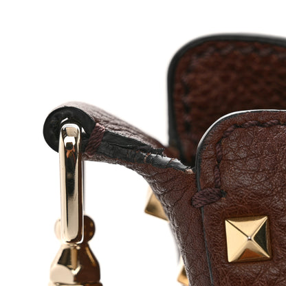 Valentino Garavani Pebbled Calfskin Large Rockstud Flip-Lock Messenger Bag Brown 12 of 12
