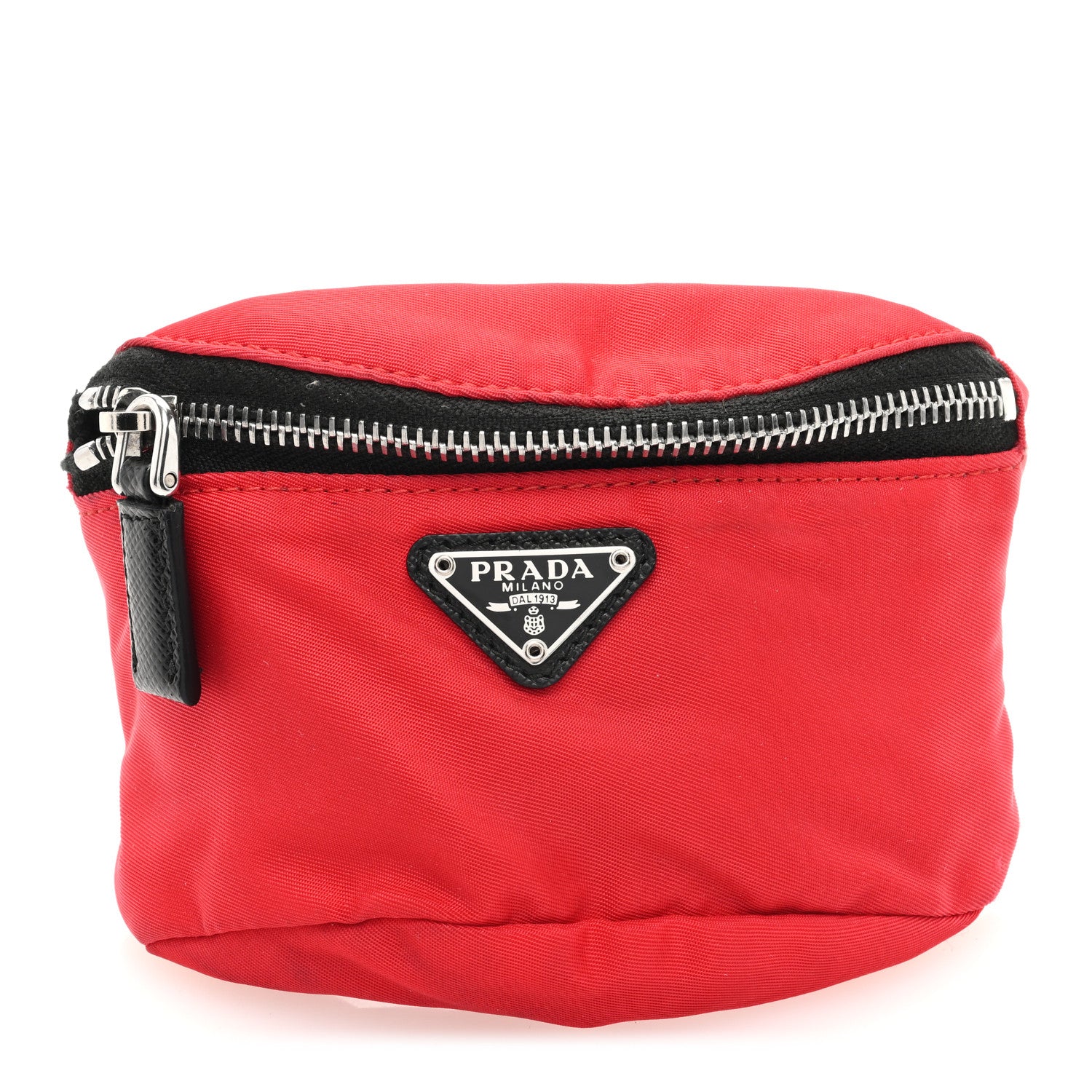 Prada Tessuto Nylon Wrist Pouch Rosso 1 of 6