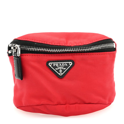 Prada Tessuto Nylon Wrist Pouch Rosso 1 of 6