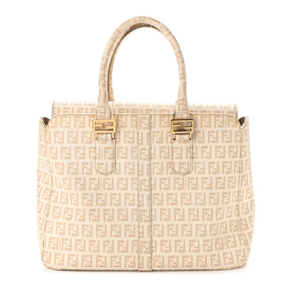 Fendi Zucchino Spalmati Forever Tote Crema Ecru 1 of 17