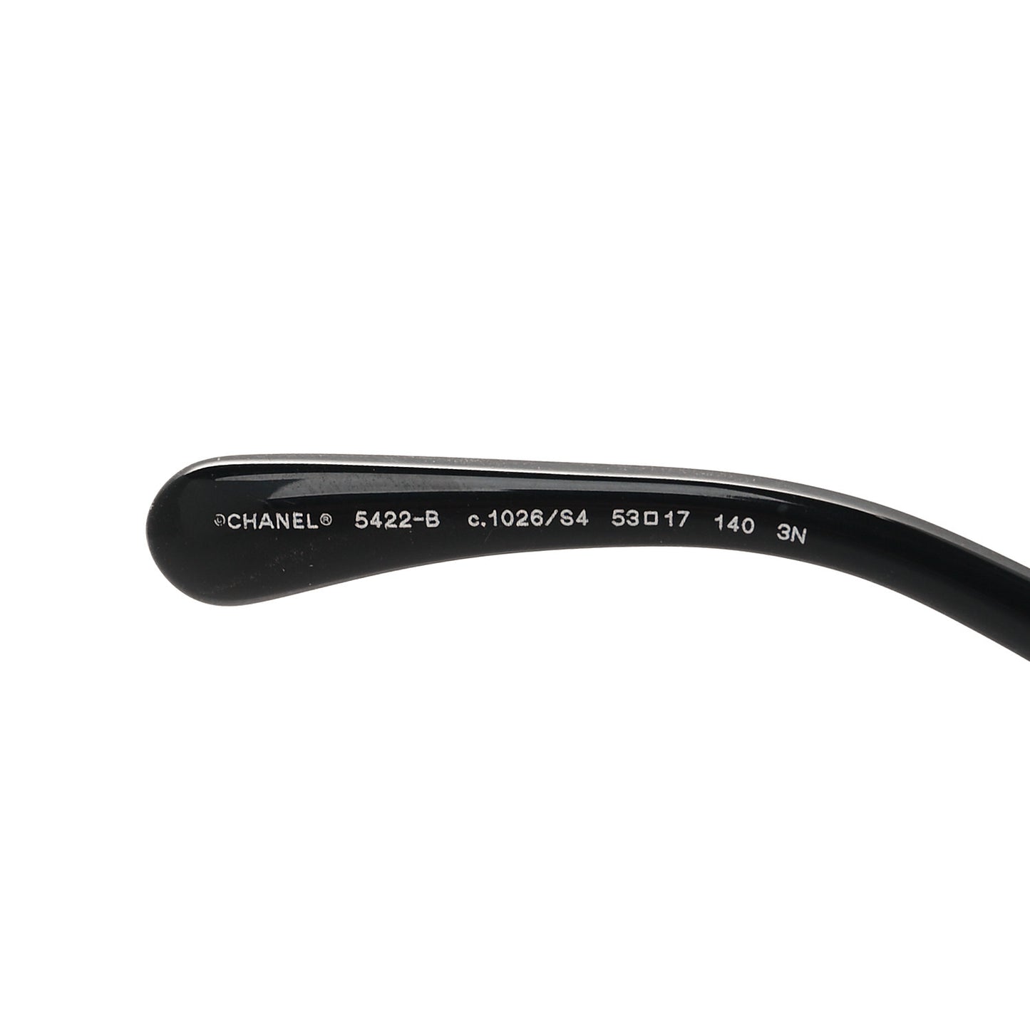 Acetate Strass Square Sunglasses 5422-B Black White