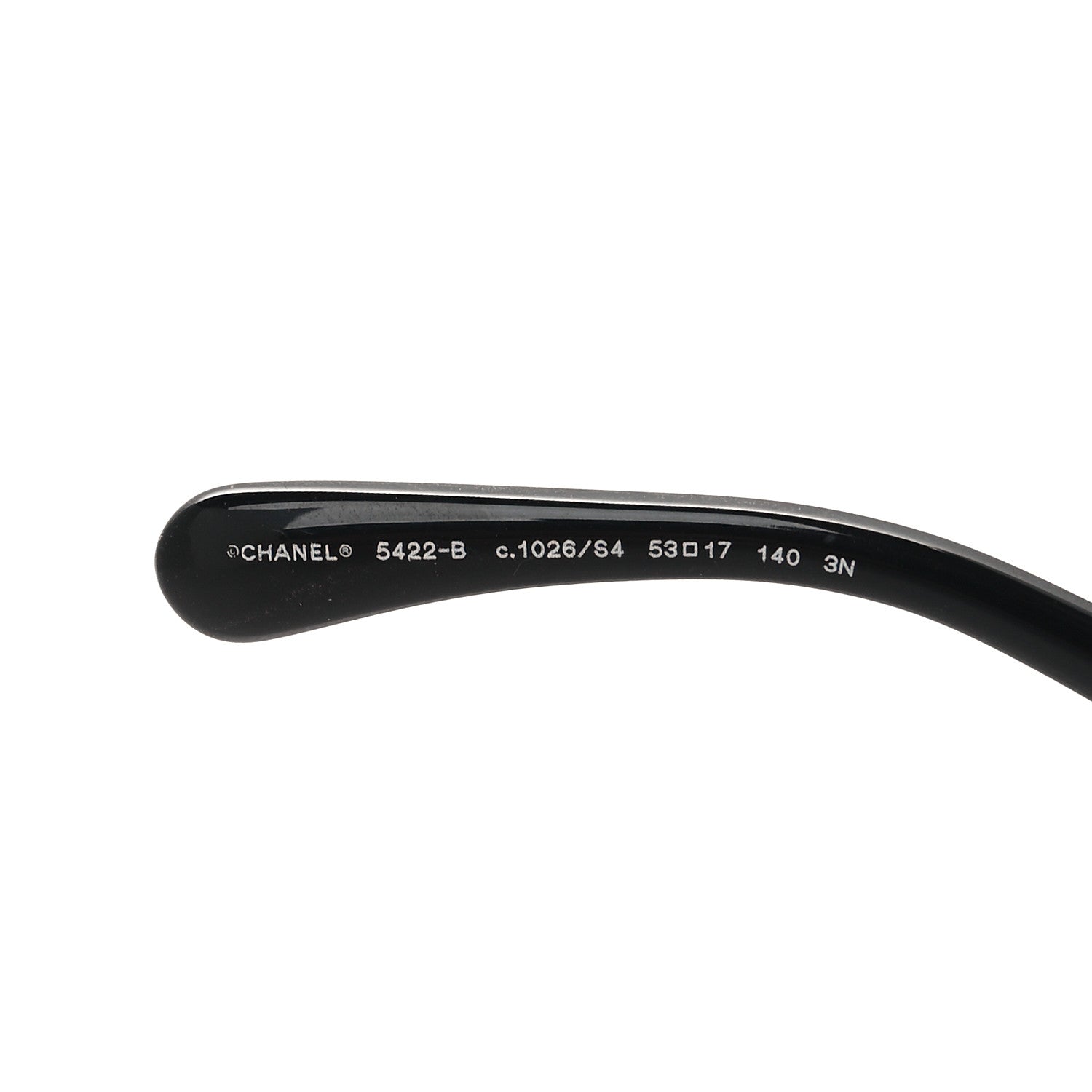 Chanel Acetate Strass Square Sunglasses 5422-B Black White 5 of 7