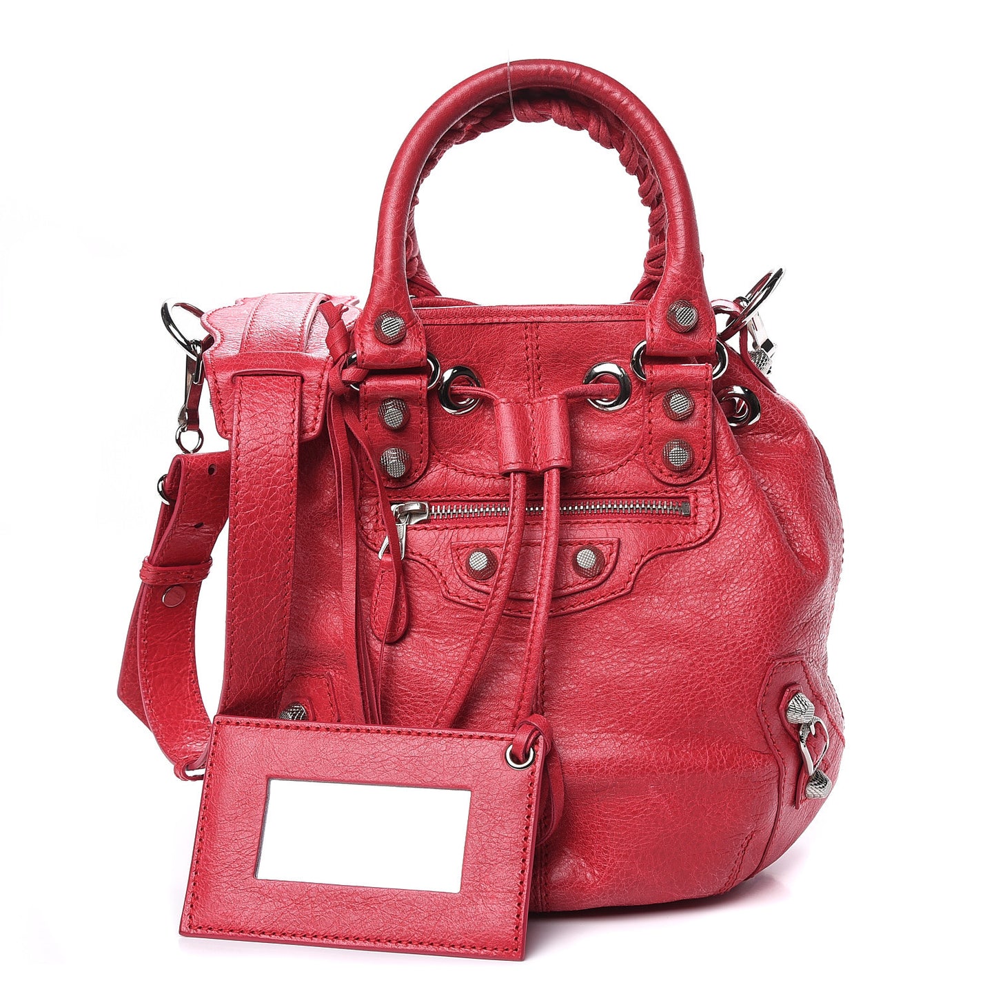 Agneau Giant 12 Silver Hardware Mini Pompon Rose Thulian