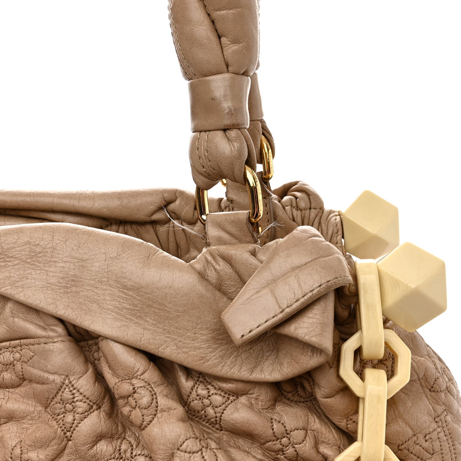 Louis Vuitton Lambskin Olympe Stratus GM Beige 12 of 14