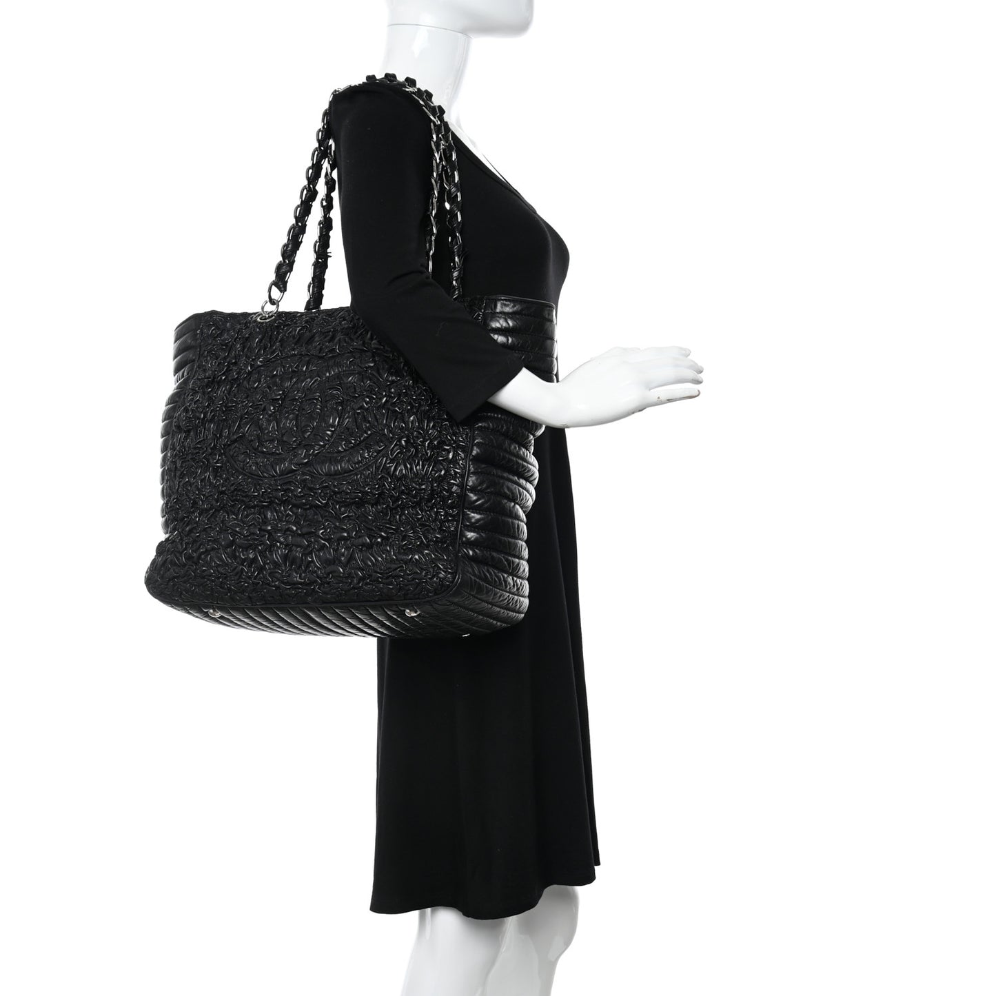 Lambskin XL Astrakan Tote Black