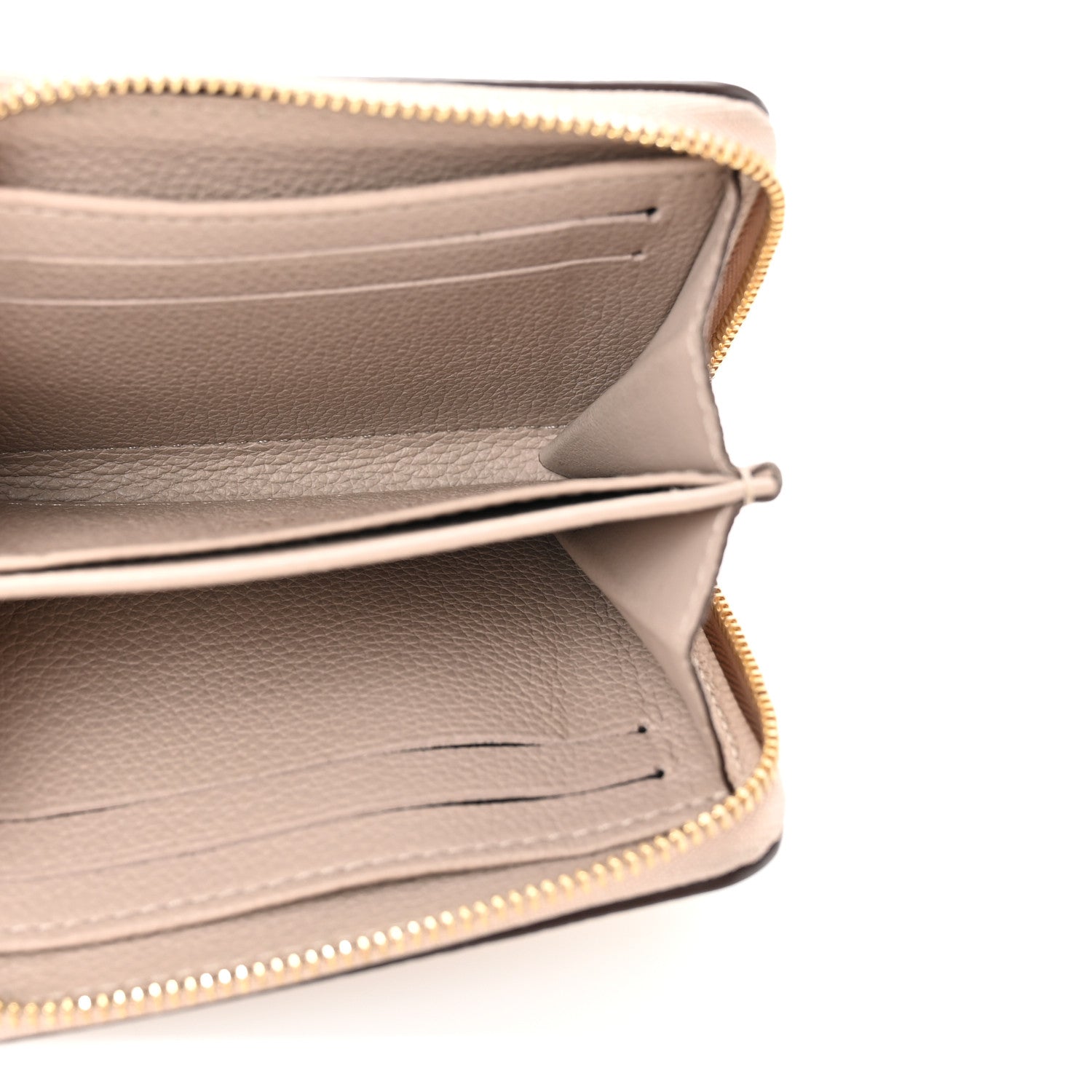 Louis Vuitton Calfskin Lockme Zippy Coin Purse Greige 5 of 9
