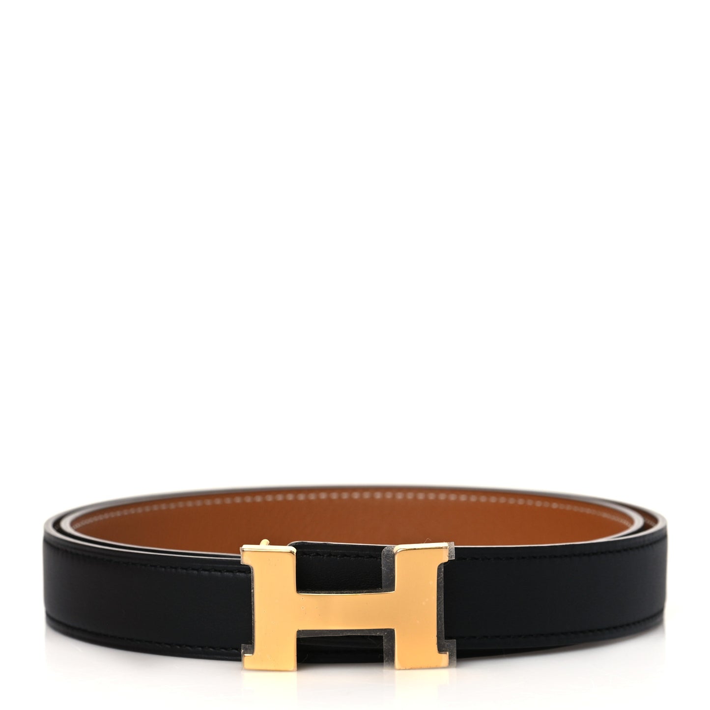 Swift Epsom 24mm Mini Constance H Belt 80 Black Gold