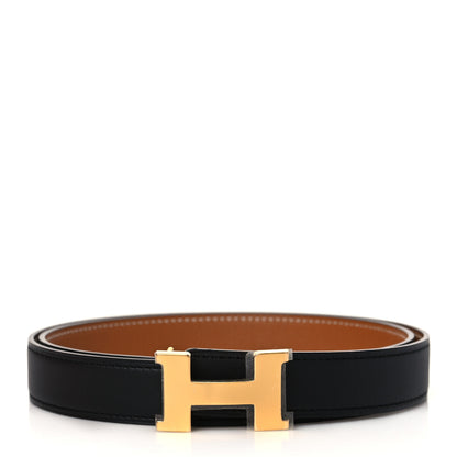 Hermes Swift Epsom 24mm Mini Constance H Belt 80 Black Gold 1 of 7