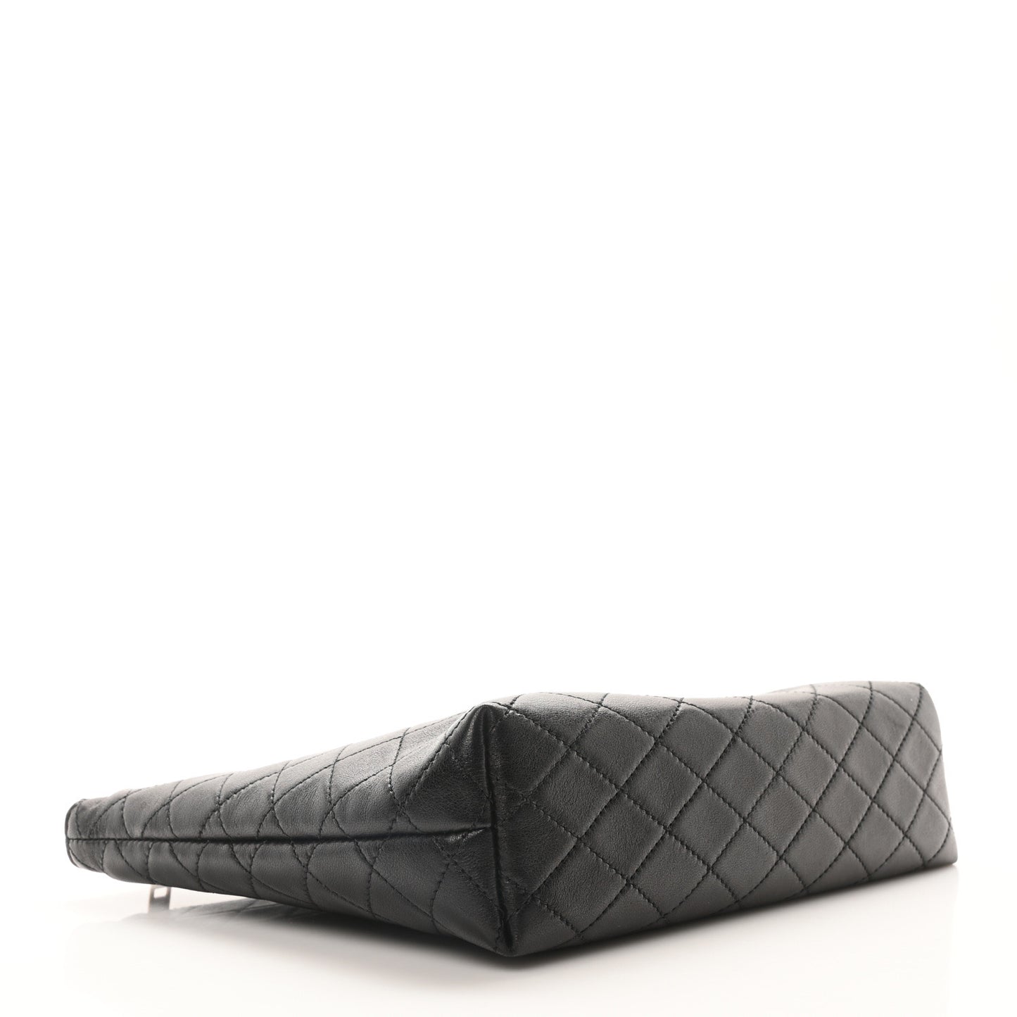 Lambskin Quilted Gaby Cosmetic Pouch Black
