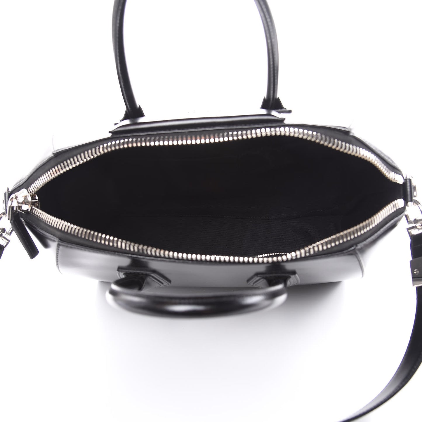 Shiny Lord Calfskin Medium Antigona Black