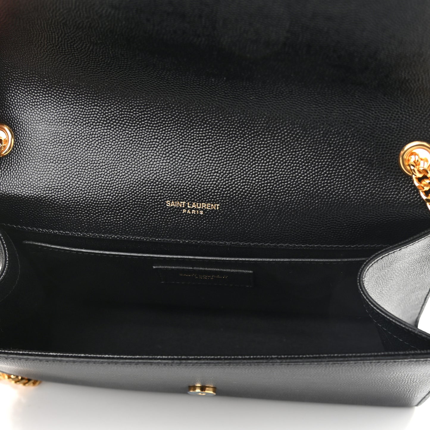 Grain De Poudre Medium Classic Monogram Kate Satchel Black