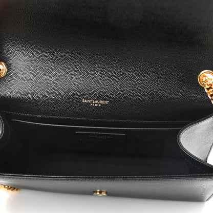 Saint Laurent Grain De Poudre Medium Classic Monogram Kate Satchel Black 5 of 15
