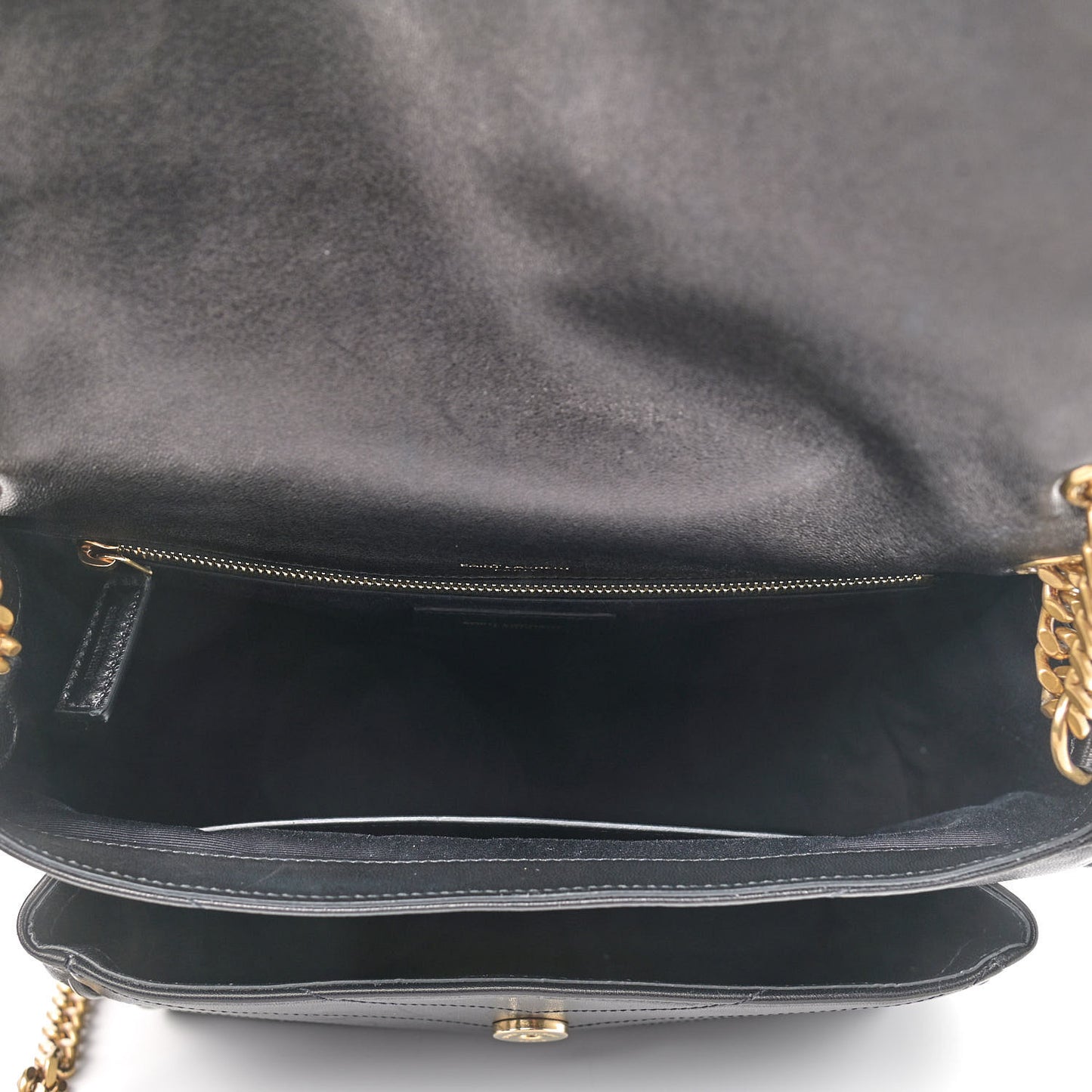 Lambskin Matelasse Monogram Medium Niki Chain Satchel Black