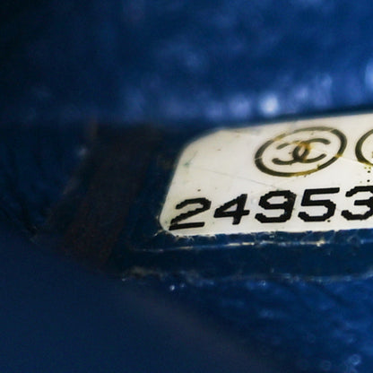 Chanel Caviar Quilted Medium Double Flap Dark Blue 7 of 9