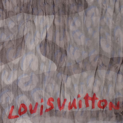 Louis Vuitton Cashmere Silk Leo Stole Taupe 4 of 7