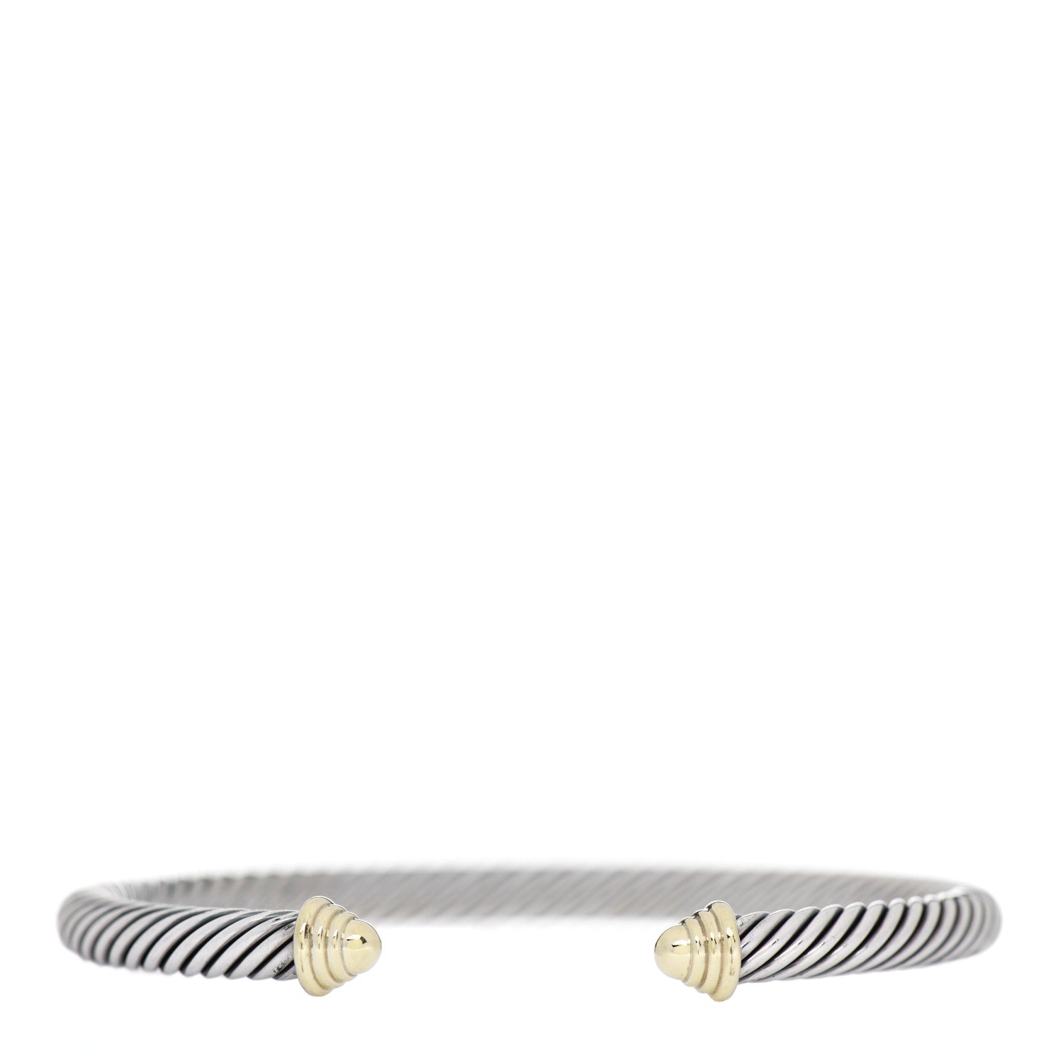 David Yurman Sterling Silver 14K Yellow Gold 5mm Cable Classics Bracelet 1 of 3