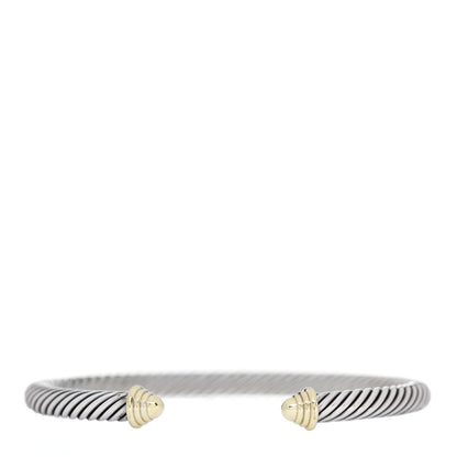 David Yurman Sterling Silver 14K Yellow Gold 5mm Cable Classics Bracelet 1 of 3