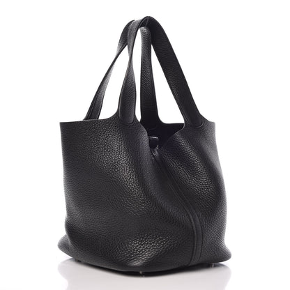 Hermes Taurillon Clemence Picotin 22 MM Black 3 of 7