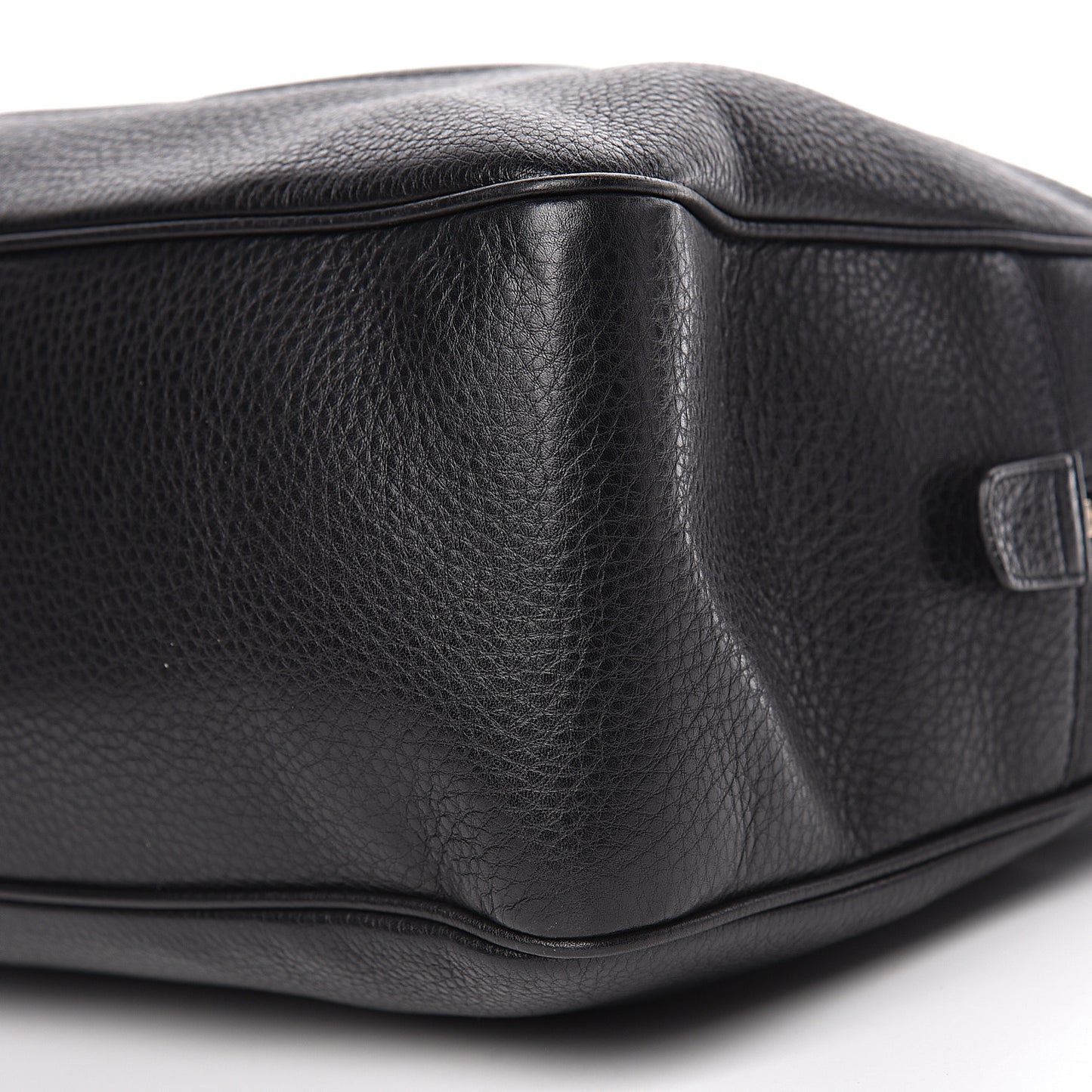 Pebbled Calfskin Medium Soho Bowler Black