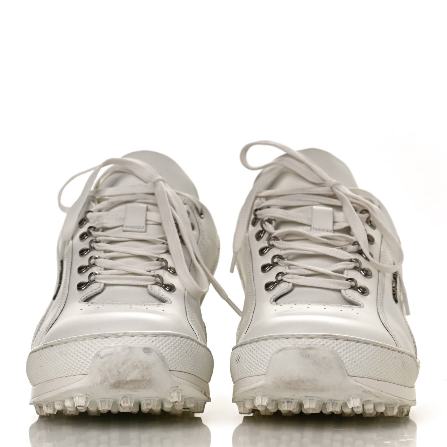 Calfskin Jump Low Top Sneakers 40 White