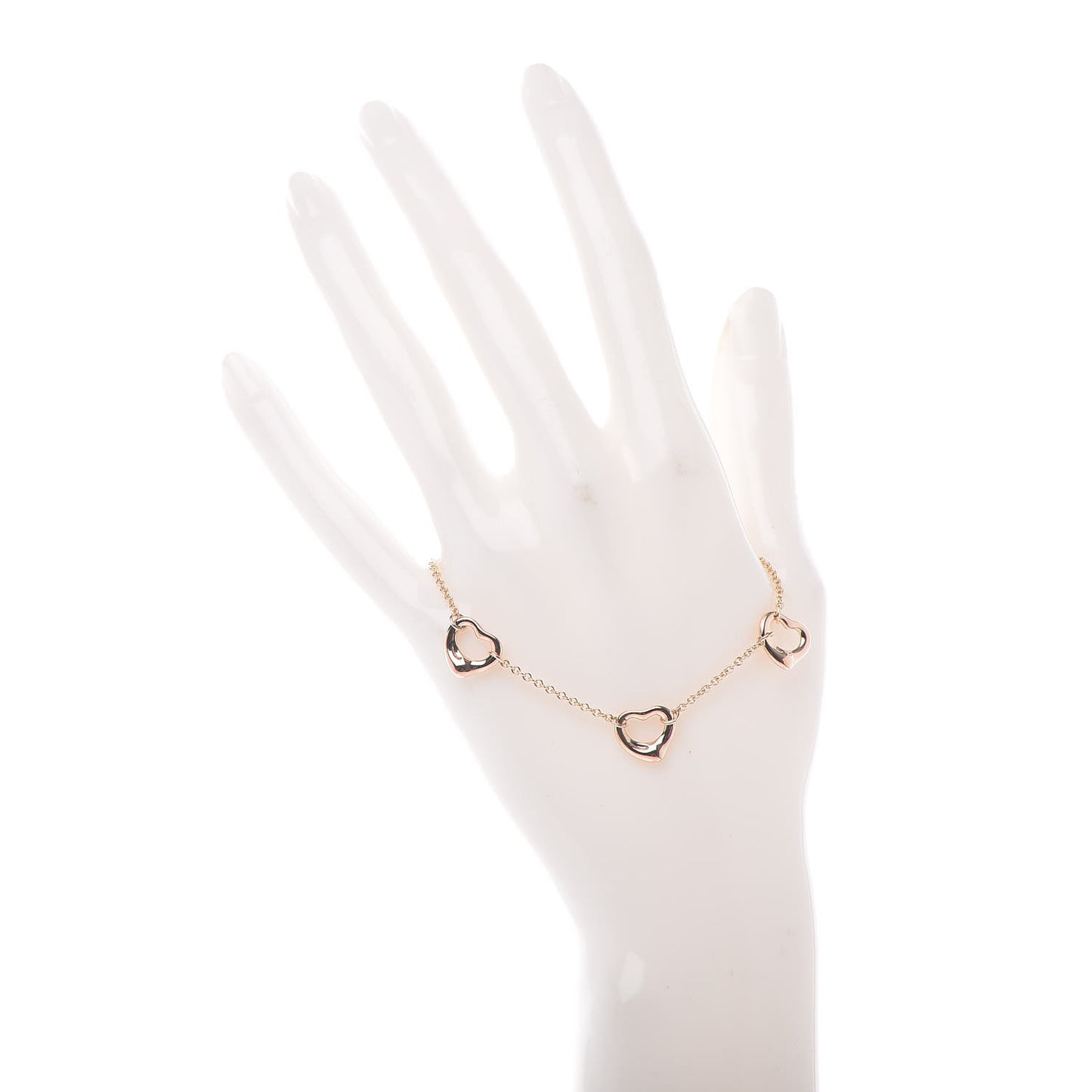 18K Rose Gold Elsa Peretti 5 Open Heart Bracelet