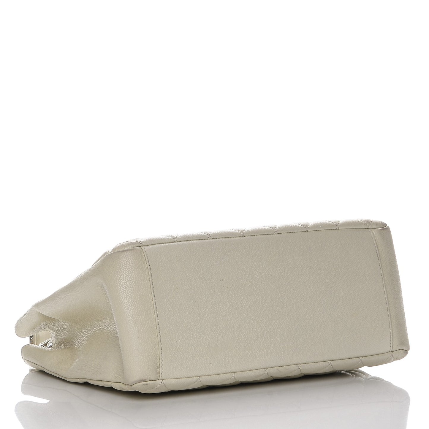 Caviar Quilted Grand Shopping Tote GST Ivory