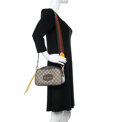 Gucci GG Supreme Monogram Web Neo Vintage Shoulder Bag Beige New Acero Crop 2 of 11