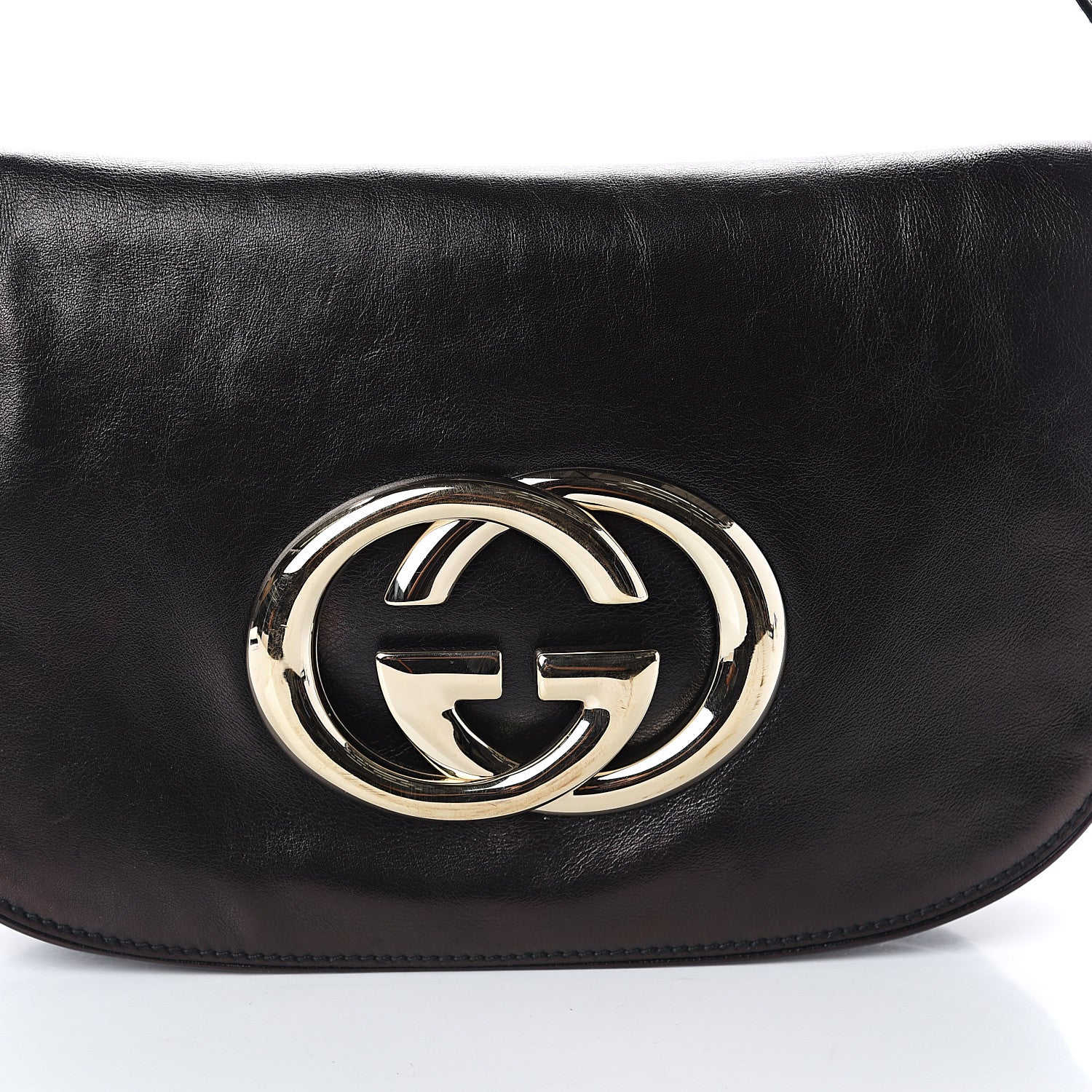 Gucci Calfskin Small Britt Shoulder Bag Black 6 of 8