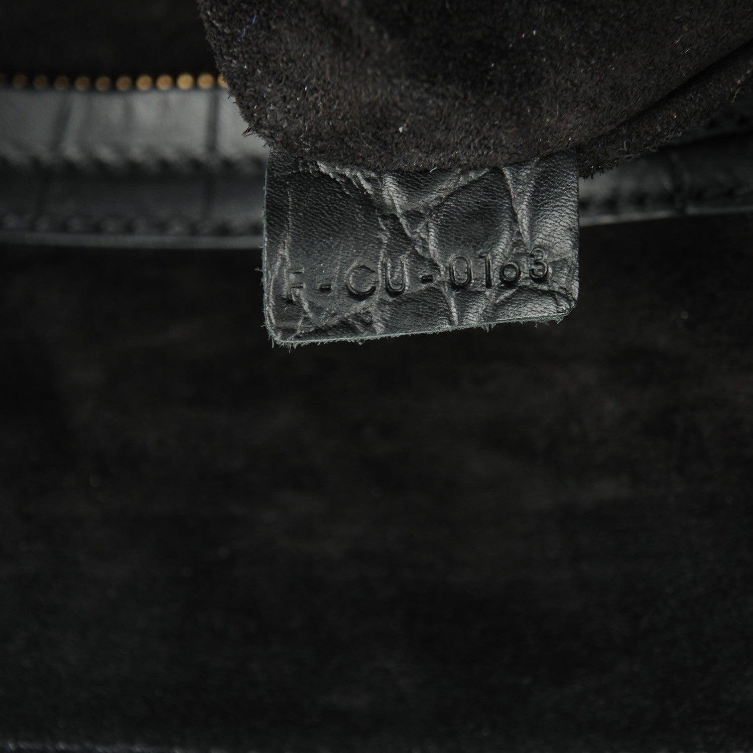 Celine Crocodile Embossed Calfskin Medium Phantom Luggage Black 13 of 24