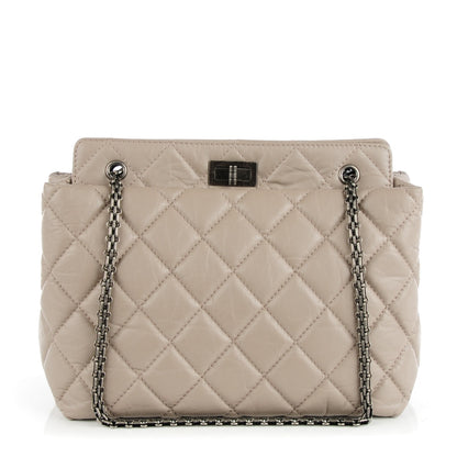 Chanel Aged Calfskin Quilted Reissue 2.55 Tote Light Grey 1 of 7