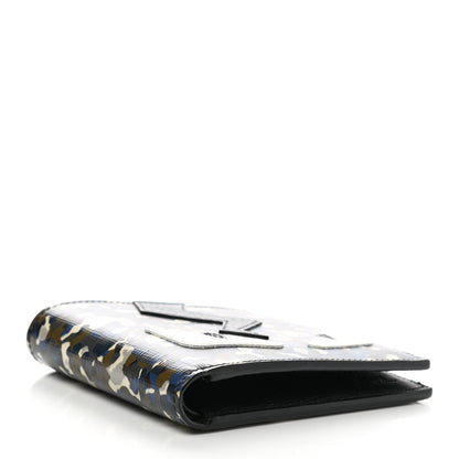 Fendi Vitello Elite Granite Monster Eyes Bi-fold Wallet Navy 4 of 8